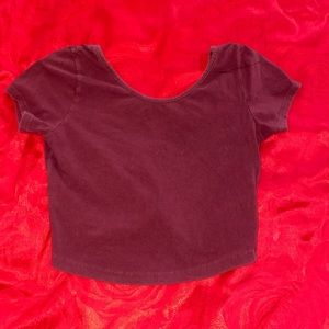 Burgundy crop top